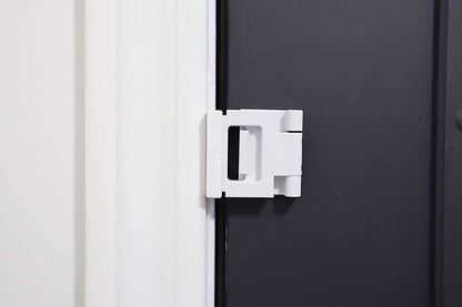Door Lock for in-Swinging Doors, Home Security Latch Device, Childproof, Easy to Install (White)