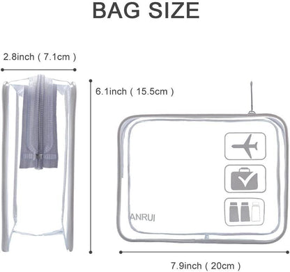 ANRUI Makeup Bags Clear Cosmetic Bag for Women Small Makeup Pouch for Girls/Kids Travel Toiletries Organizer Bags Waterproof Travel Liquids Storage Bags
