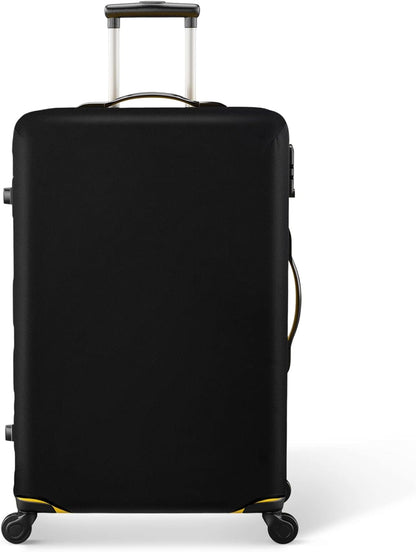 20 Inch PVC Luggage Protector Covers for TSA Approved Clear Suitcase Cover Protector Transparent Luggage Protective Cover Set (Black, Suitable for 19"-20")