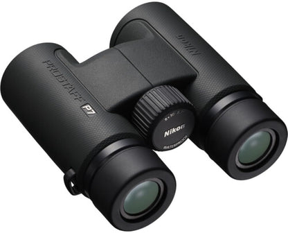 Nikon PROSTAFF P7 8x30 Binoculars Bundled with Harness Strap + Deluxe Cleaning Kit + Smartphone to Binocular Adapter + Microfiber Cleaning Cloth (5 Items)