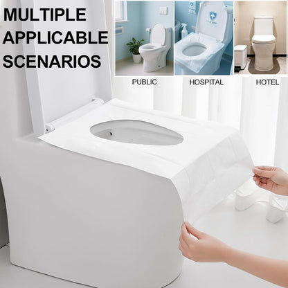 Disposable Toilet Seat Covers, 30 Pack Extra Large Non-Slip Individually Wrapped Portable for Travel Public Restrooms Airplane