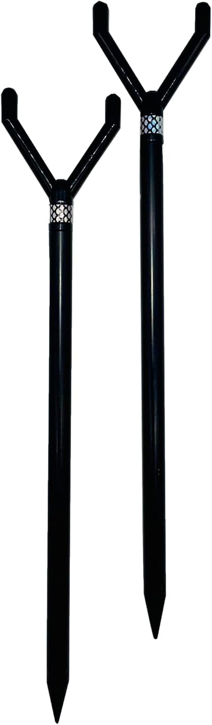 Fishin’ Stix Trident Telescoping Fishing Rod Holders – Extendable 12"–30", 50 lb+ Capacity, Sand Stake Pole Stand for Surf Fishing, Bank Angling, Catfish Rods, Lure & Bait Setup