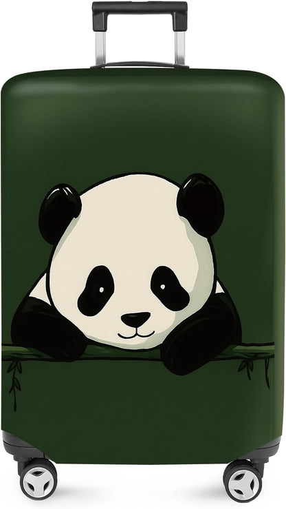 ANNA QUEEN Panda Luggage Cover, Cute Panda Design Suitcase Protector, Stretchable Washable Travel Sleeve for 32-34 Inch Luggage