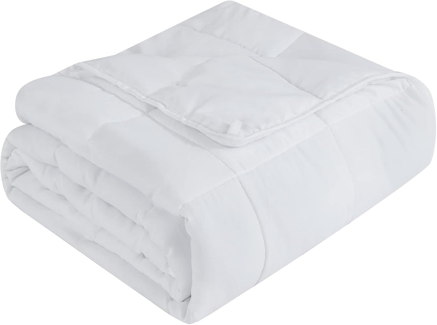 L'AGRATY Weighted Blanket - 60"x80" 15lbs Cooling Breathable Heavy Blanket Microfiber Material with Glass Beads for Adult All-Season Summer Fall Winter Soft Thick Comfort