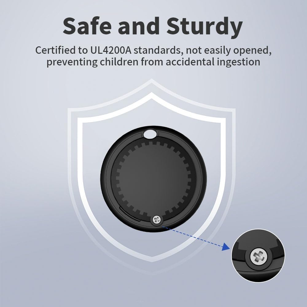 Air Tracker Tag 2 Pack, Smart Tracker Item Finders Compatible with Apple Find My, Bluetooth Smart Air Tag Key Finder Item Locator Worldwide Tracking for Pet Wallet Backpack Luggage, Black (iOS Only)
