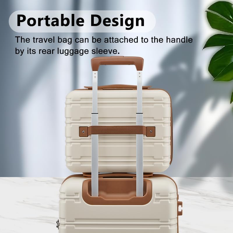 Luggage Sets, Suitcase with Spinner Wheels, PC+ABS Hardshell Travel Luggage Set with TSA Locks,Lightweight Rolling Luggage，Carry on suitcase with YKK Zippers (Black)