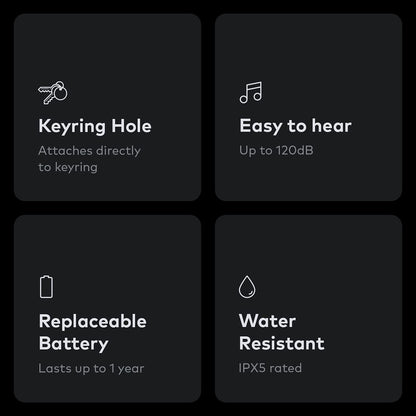Chipolo ONE Spot - 4 Pack - Finder, Bluetooth Tracker - Works with The Apple Find My app (only for iOS) (Almost Black)
