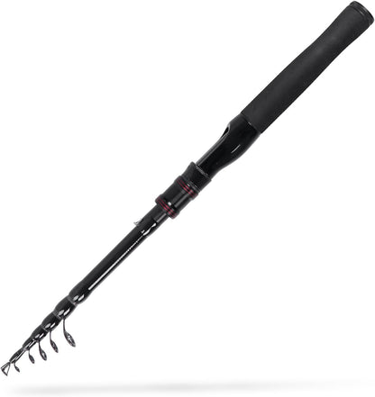 Telescopic Fishing Rod, Collapsible Fishing Rod Portable Spinning Pole for Saltwater and Freshwater, Carbon Fiber Lightweight and Compact Design
