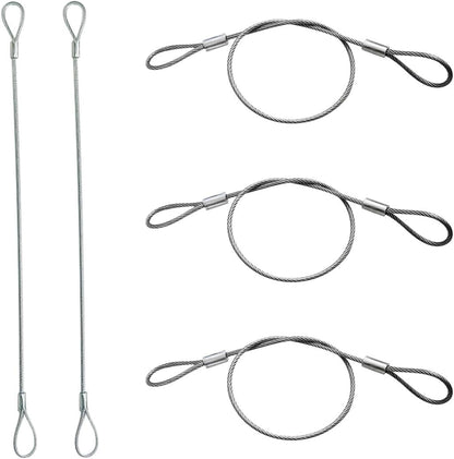 10 Pack Luggage Lock Safety Cable, Stainless Steel Cable with Loops, Stainless Steel Safety Cable, Safety Cable Lock, Braided Steel Coated Safety Cable Luggage Lock 2mm Thickness 12 inch Length