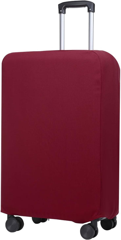 PATIKIL Luggage Cover, Suitcases Covers Elastic Carry on Cover Protector Washable Scratch-Resistant Fits 26-27 Inch Luggage for Travel Business Trips, Wine Red
