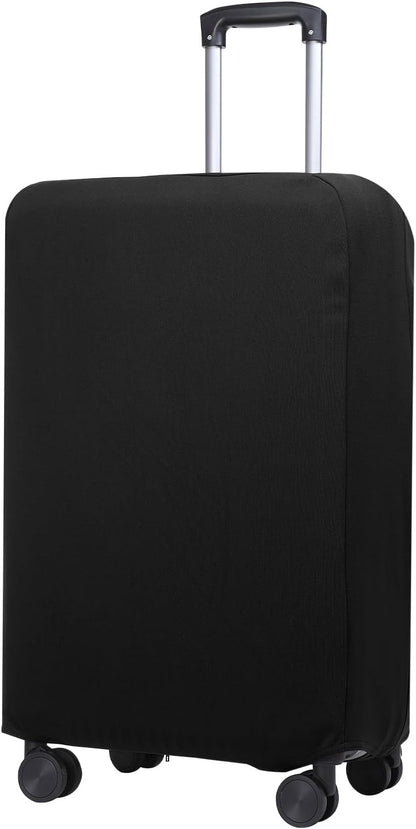 PATIKIL Luggage Cover, Suitcases Covers Elastic Carry on Cover Protector Washable Scratch-Resistant Fits 26-27 Inch Luggage for Travel Business Trips, Black