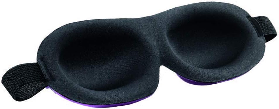 Bucky Ultralight Comfortable Contoured Travel and Sleep Eye Mask, Aqua Eyelash, One Size