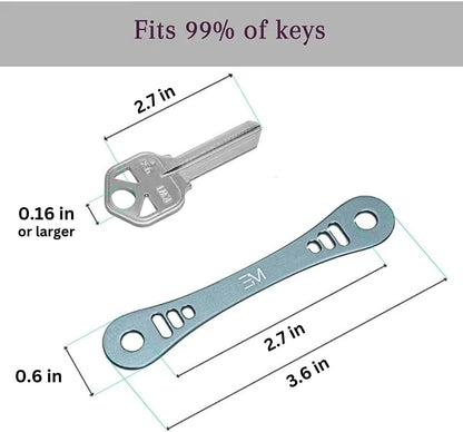 EM Premium Products Compact Key Holder - Pocket Key Organizer - 14 Keys Key Bar