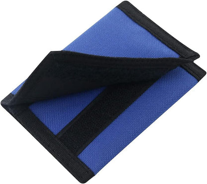 RFID Blocking Canvas Wallet for Men and Women - Trifold Nylon Wallet with Magic Sticker, Teen Wallet for Boys, Wallets for Teens Boys (Navy Blue)