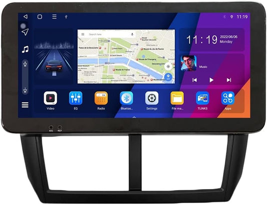 Kunfine CarPlay Android Auto Navigation Stereo GPS Radio Reverse Camera Display 10.33" QLED Touchscreen Headunit Tablet Pad Media Player for Subaru Forester 2007-2013, if Applicable Octa Core 6G+128G
