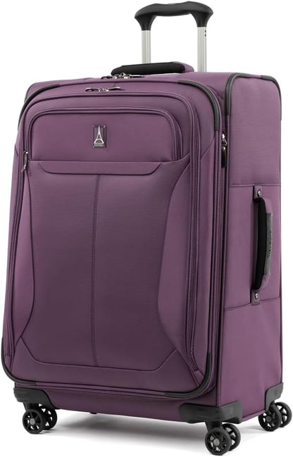 Travelpro Tourlite Softside 2-Piece Set, Expandable Luggage with 4 Spinner Wheels, Lightweight Suitcase, 21" Carry-On, 25" Checked Medium, Deep Purple