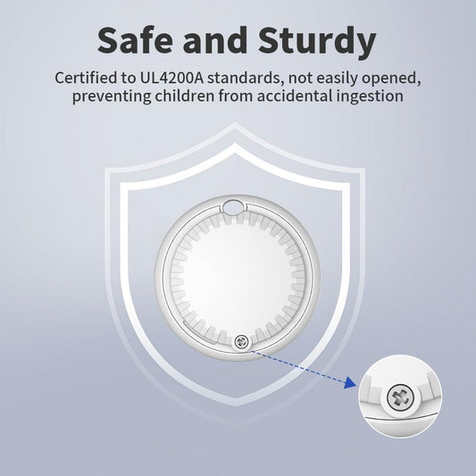 Smart Tag Tracker Works with Apple Find My, IP65 Waterproof and Replaceable Battery, Bluetooth Tracker Item Locator for Key Pet Wallet Backpack Luggage, 1 Pack, White (Not for Android or Huawei)