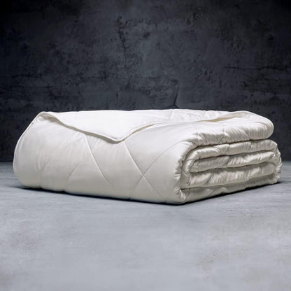 LUXOME Lightweight Blanket | 100% Rayon (Viscose) from Bamboo Fabric & Fill | Full/Queen - 86"x92" | Super Soft | Thermal-Regulating | Ivory