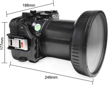 Sea frogs Underwater Camera Case Compatible with Canon EOS M6 Mark II 100MM IPX8 40m/130ft Maximum Diving Depth Waterproof Camera Housing for Diving, Surfing, Rowing, Skiing