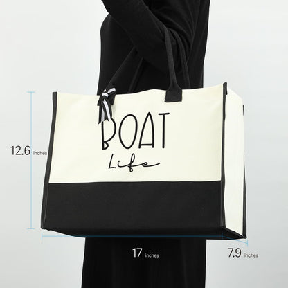 Lake Life Tote Bag for Women Waterproof Personalized Beach Bag Canvas Bag Funny Lake Girls Bag Trip Gifts