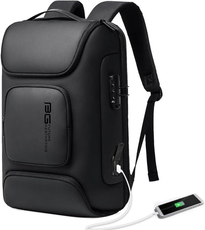 BANGE Business Backpack,Laptop Backpack with USB Charging Port, Slim Business Backpacks Fit for 15.6 INCH,Men Traveling Backpackfor Men and Women