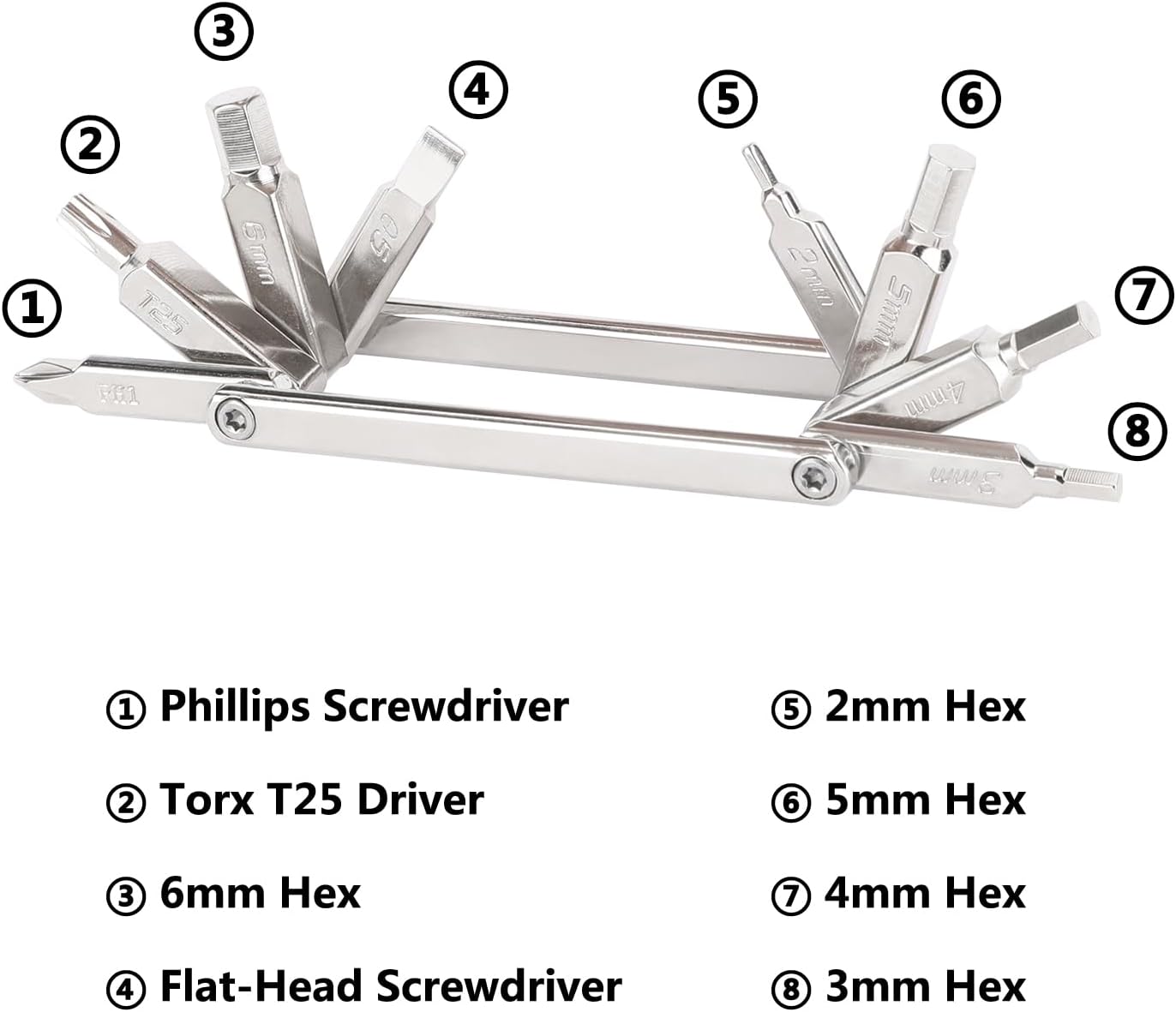 CAMVATE Multi-Tool with Allen Wrenches & Screwdrivers - 3427