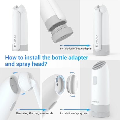 Portable Bidet | High Pressure | Travel Bidets with 2 Different Nozzle | Rechargeable Electric Portable Bidet for Men & Women | Portable Bidets for Travel