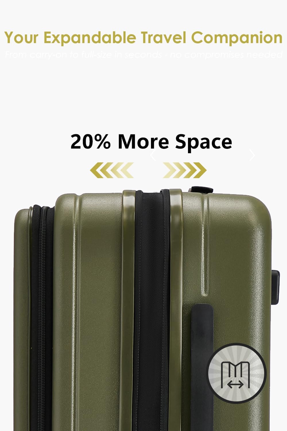 HotWay 24 Inch Expandable Front Opening Checked Luggage with Cup Phone Holder and USB Port, Lightweight Hardshell Suitcase with Wheels and TSA Aproved Locks