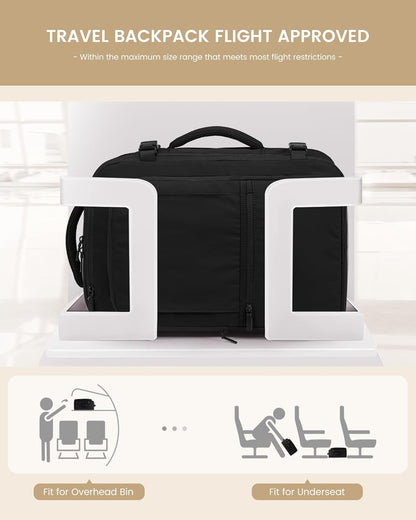 LOVEVOOK Travel Backpack for Women & Men, 50L Large Carry On Backpack Airline Approved, TSA Personal Item Weekender Bag, Water Resistant Laptop Backpacks with 3 Packing Cubes for Travel Essentials