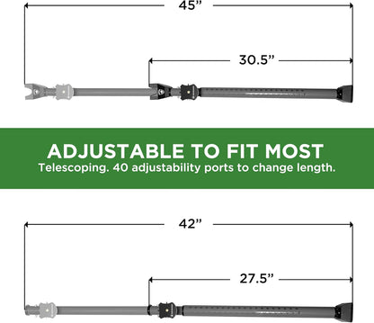 Adjustable Sliding Door Security Bar, Door Jammer 2-in-1 Adjustable Door Knob and Sliding Patio Door Stoppers Security with Alarm, 40 Different Adjustments by Guard Dog Security