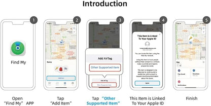 Air Tags-4 Pack Bluetooth Item Finders Work for Apple Find My APP(iOS Only) Tracker Tags for Keys, Luggage, Backpack, Airtags with Lanyard (4)