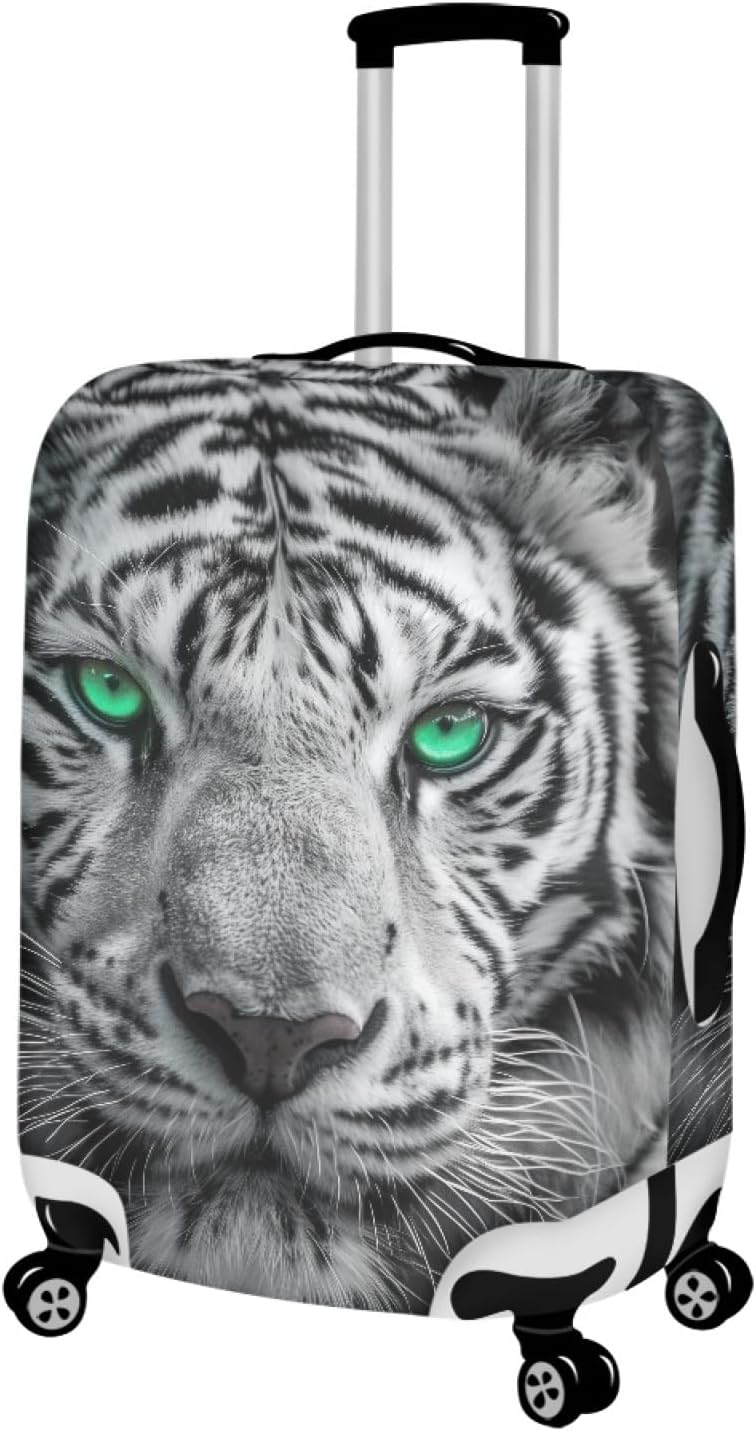 Tiger Animal 3D Printed Travel Luggage Suitcase Cover 18-21 Inch Cover Spandex Suit Case Protector for Carry On Luggage