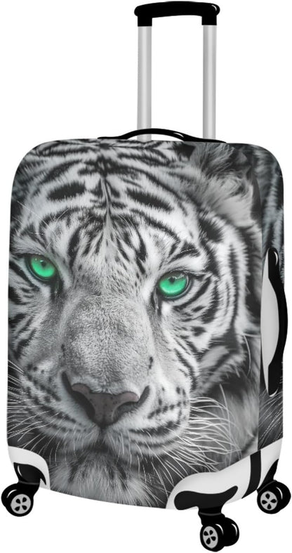 Tiger Animal 3D Printed Travel Luggage Suitcase Cover 22-25 Inch Cover Spandex Suit Case Protector for Carry On Luggage