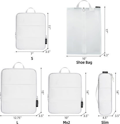 BAGAIL 6 Set Ultralight Compression Packing Cubes Packing Organizer for Travel Accessories Luggage Suitcase Backpack