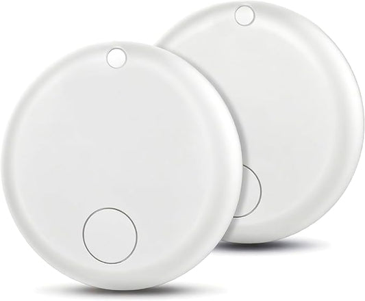Air TrackerTags-2 Pack Tracker Tag Work with Apple Find My (iOS 14.6 Above Only) Smart Tag Item Finders for Key, Luggage, Backpack，etc. ((White, 2 Pack)