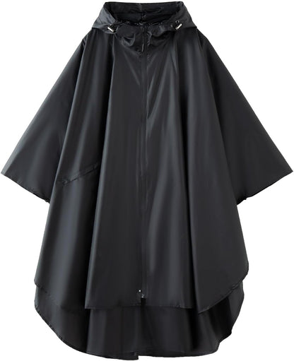 Cloak raincoat Unisex poncho Adult hooded men and women with pockets Mountaineering hiking rainstorm prevention