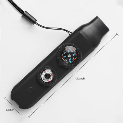 Multifunctional Survival Emergency Whistle for Kids with Compass Hiking Survival, Thermometer & Neck Lanyard | Emergency Safety Gear for Hiking, Camping, Kayaking, Boating, Climbing