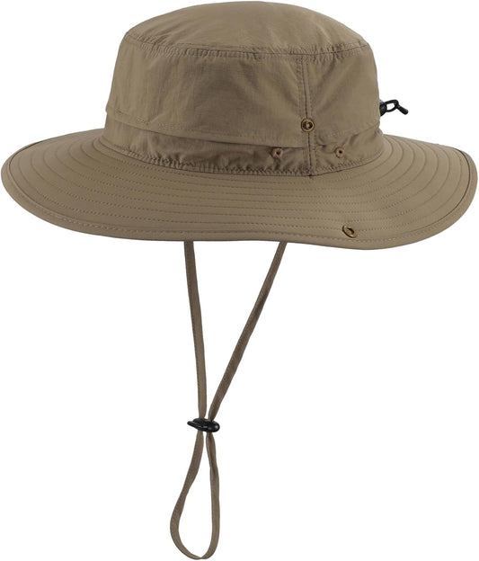 Connectyle Sun Hat for Men Women Outdoor UV Protection Safari Hat for Fishing Hiking Gardening Breathable Cowboy Hat UPF50