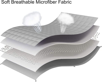 L'AGRATY Weighted Blanket - 60"x80" 15lbs Cooling Breathable Heavy Blanket Microfiber Material with Glass Beads Big for Adult All-Season Summer Fall Winter Soft Thick Comfort Blanket