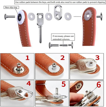 Compact Key Holder - Stylish & Practical Pocket Key Organizer With Secure Locking Mechanism. (Black)