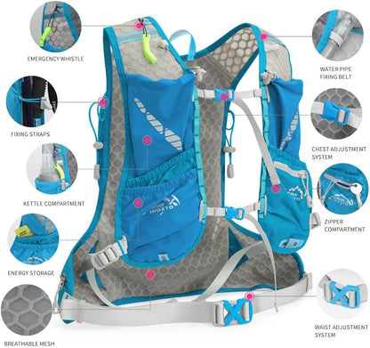 Running Hydration Vest for Men Women Water Backpack for Running 3L Running Hydration Pack for Trail Running Marathon Race Hiking