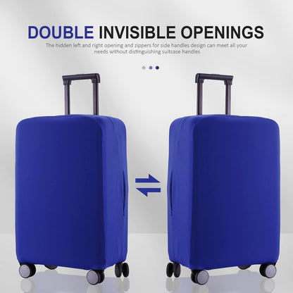 Travel Luggage Cover Suitcase Protector Scratch-Resistant Fit 19-31 Inch Suitcase, Not Included Suitcase (Blue, L(26-27 inch))