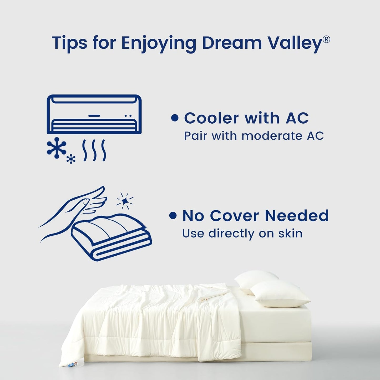 Dream Valley® Outlast® Deepsleep Cooling Comforter, King Size, NASA-Grade Space Technology Cooling Blanket for Hot Sleepers Night Sweats, Q-Max > 0.45 Aerocool™ Breathable Ivory, 106"x90"