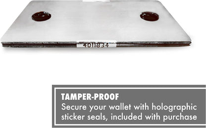 ColdTi - Titanium Bitcoin Seed Plates for Ultra-Secure Ethereum and Crypto Seed Phrase Storage (2 Plates w / 1 Scribe & Anti-Tamper Seals) - Premium Seed Phrase Metal.