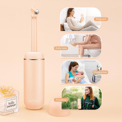 Easy@Home Portable Travel Bidet: Peri Bottle for Postpartum Care - Handheld Sprayer Kit with 380mL (12.8 oz) Capacity Bottle - Personal Hygiene Water Spray for Women & Men | BPA-Free | EPB-01 Brown