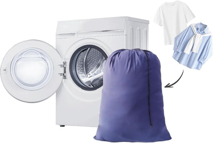Extra Large Laundry Bag 3 Pack Travel Laundry Bags Dirty Clothes Organizer with Drawstring Closure, 30"x40", for college, dorm and apartment (Blue)