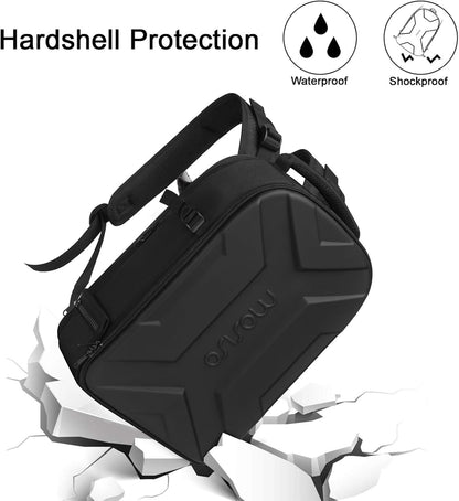 MOSISO Camera Backpack, DSLR/SLR/Mirrorless Photography Camera Bag Waterproof Artistic Geometric Hardshell Case with Tripod Holder&15-16 inch Laptop Compartment for Canon/Nikon/Sony, Black
