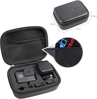 SUREWO Surface-Waterproof Carrying Case Compatible with GoPro Hero 13/12/11/10/9/8/7/(2018)/6/5 Black,DJI osmo action,AKASO/Campark/YI Action Camera and More