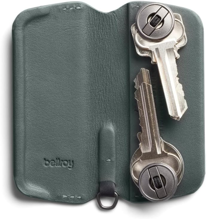 Bellroy Key Cover Plus – Third Edition (Leather Key Holder, Holds 4 – 8 Keys) - Everglade
