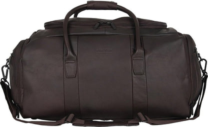 Kenneth Cole REACTION Duff Guy Colombian Leather 20" Single Compartment Top Load Travel Duffel Bag, Black